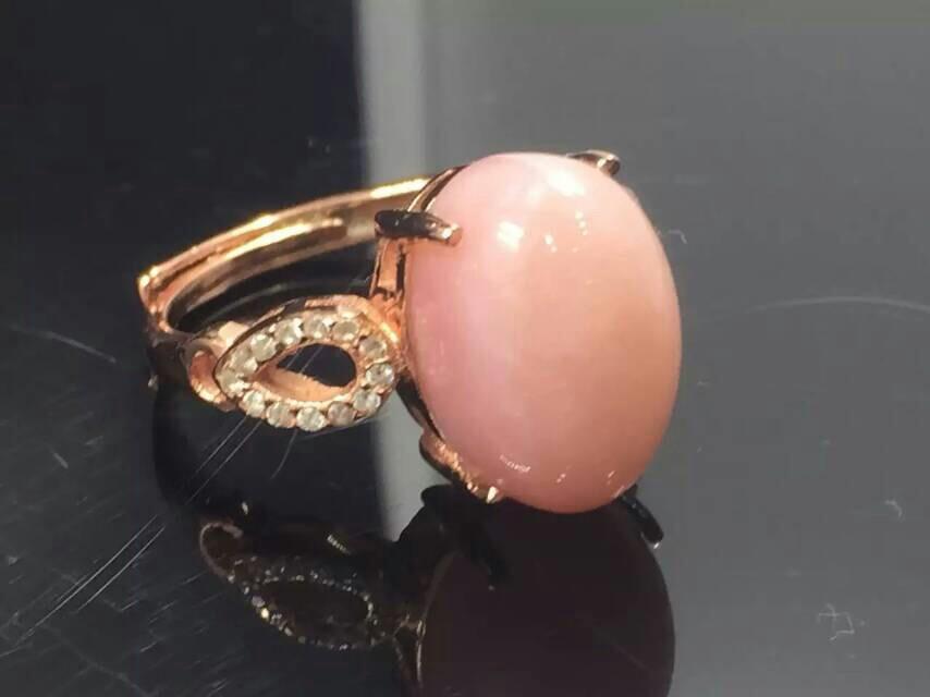 天然粉澳宝(澳洲粉欧泊),蛋白石系列,质地细腻温润,颜色娇嫩柔美,在