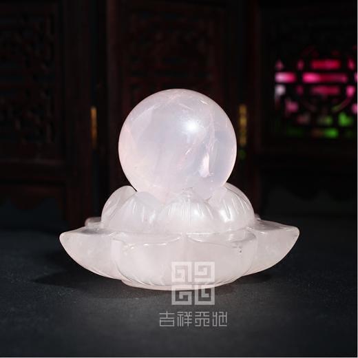 天然粉晶莲花座 商品图1