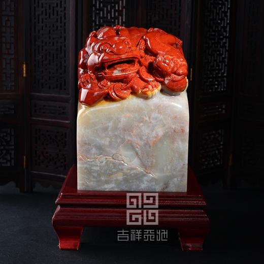 新疆彩玉母子貔貅官印 送礼佳品 商品图4