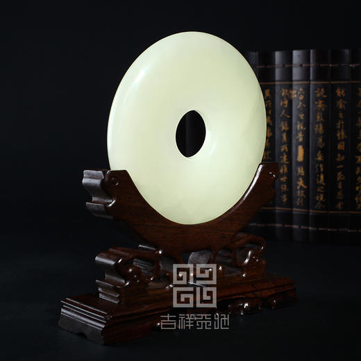 巴基斯坦玉平安扣摆件 乔迁新居家居办公室吉祥物 商品图4