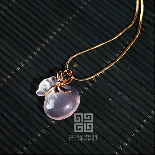 天然粉晶福袋镶嵌吊坠女款 送礼佳品 商品图4