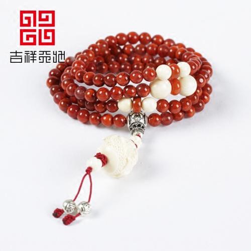 天然南红玛瑙高配珠 手链手串男女108颗佛珠 送礼佳品 商品图0