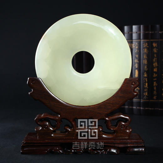 巴基斯坦玉平安扣摆件乔迁新居家居办公室吉祥物