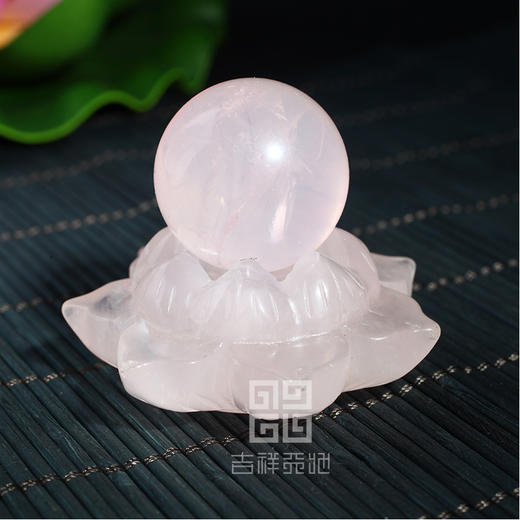 天然粉晶莲花座 商品图2
