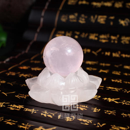 天然粉晶莲花座 商品图3