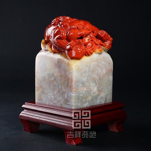 新疆彩玉母子貔貅官印 送礼佳品 商品图1