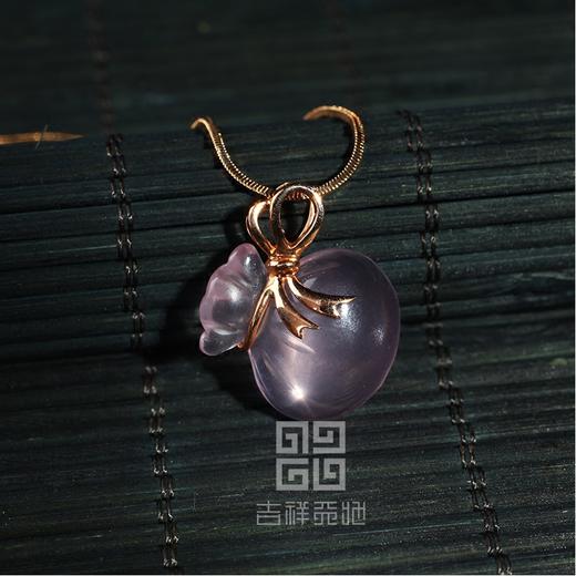 天然粉晶福袋镶嵌吊坠女款 送礼佳品 商品图1