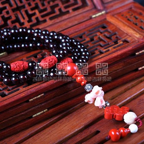吉祥天地 天然水晶石榴石手链 商品图3