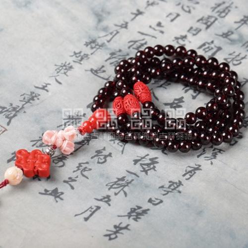 吉祥天地 天然水晶石榴石手链 商品图4