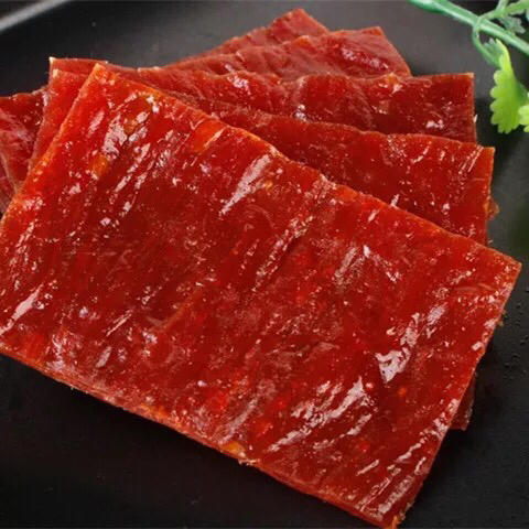 靖江特级双鱼牌猪肉脯500g厂家直销精致小正片装（2袋包邮） 商品图1