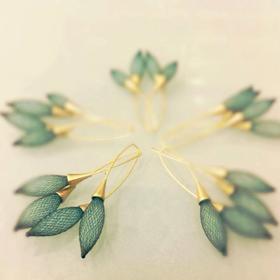 北京仓｜Vlum-Bourgeons-Lagon 湖水蓝 耳环［法国设计师］