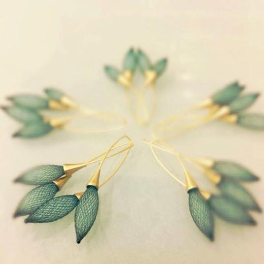 北京仓｜Vlum-Bourgeons-Lagon 湖水蓝 耳环［法国设计师］ 商品图0