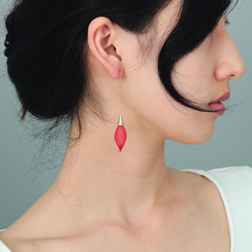 北京仓｜Vlum-Epineuse-Frambuise 树莓红 耳线［法国设计师］ 商品图3