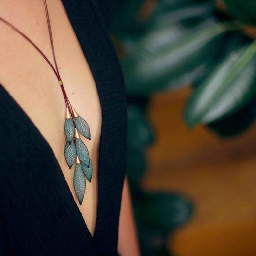 北京仓｜Vlum-Epineuse-Long collier Lagon 湖水蓝 项链［法国设计师］ 商品图0