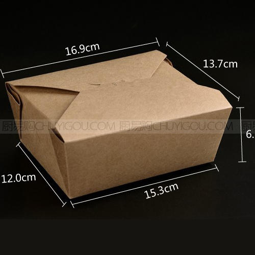 创意牛皮纸盒，不漏水型，牛皮纸盒盛器【大号和小号都是10只装】 商品图3
