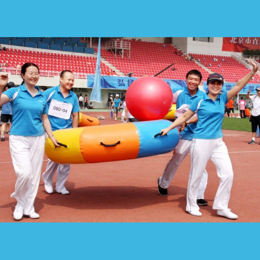 雷霆战鼓大型充气运动会道具击鼓颠球气模版