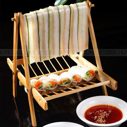 创意盛器竹架，创意出品效果，意境餐具 商品图5