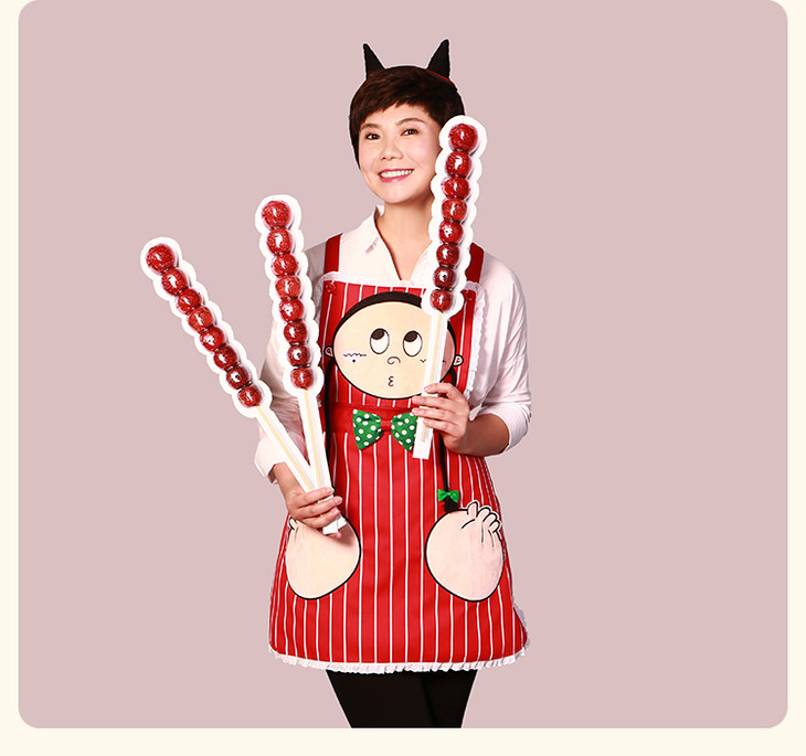 文大美丽原创卡通卖萌手工围裙套装多用围裙隔热手套家居礼盒