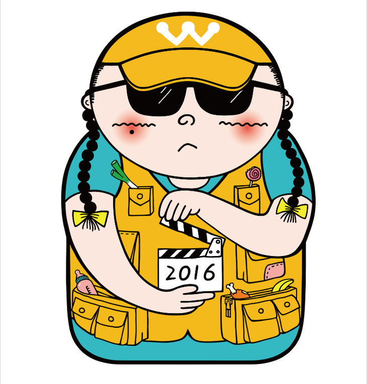 33文大美丽2016年原创卡通手绘异形台历日历包邮