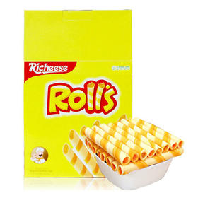 印尼进口丽芝士芝心棒奶酪夹心蛋卷两盒装 richeese rolls威化饼干零食【有间保税进口】