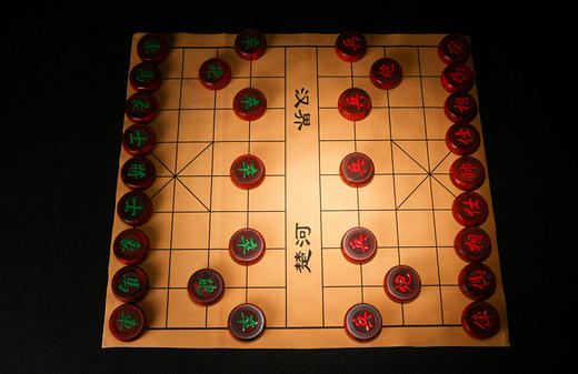 小叶紫檀（檀香紫檀）中国象棋配大红酸枝棋盘 商品图3