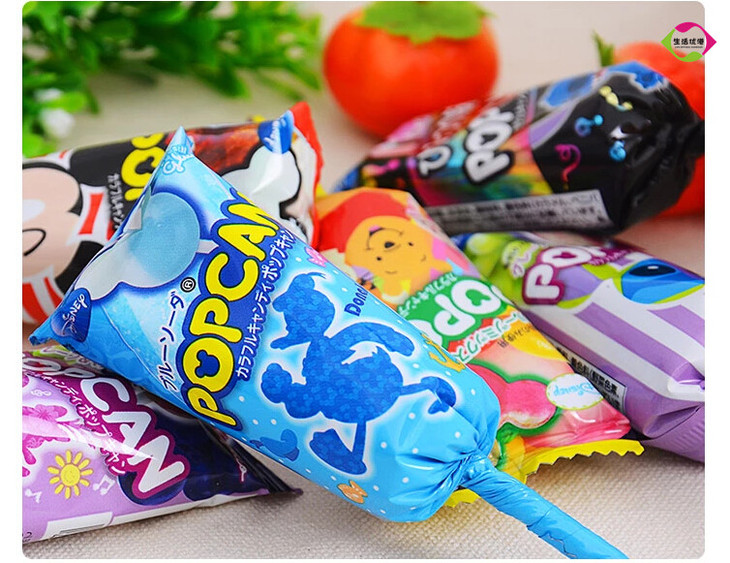 日本进口糖果固力果glico迪士尼米奇头型水果棒棒糖单根10g有机糖果