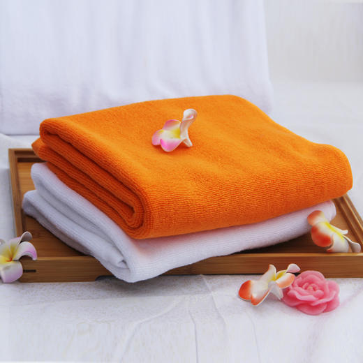 美丽芭芭纯棉加厚毛巾 （火疗可用）(橘色-300g-50cm*80cm） 商品图1
