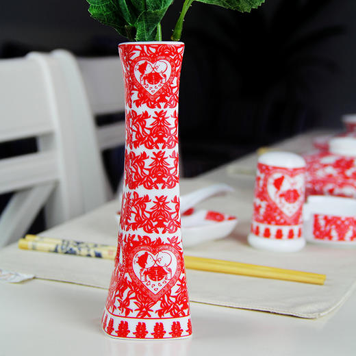 景德镇陶瓷 国瓷红叶 36头天长地久 商品图7