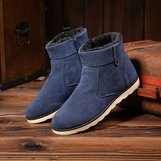 【寒冰紫雨】   冬季保暖男棉鞋  潮流加绒男士雪地靴  男生冬款加厚