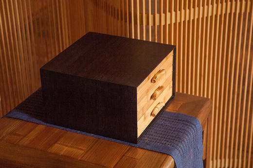 竹+家居桌面多层抽屉式收纳盒普洱竹制抽屉柜收纳箱柜整理柜 商品图4