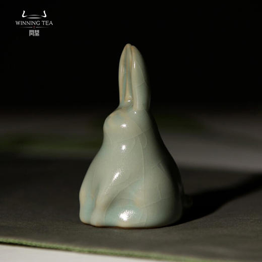 问鼎汝瓷天青立兔茶宠 商品图2