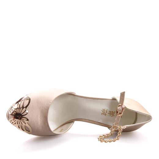 内联升女鞋 单鞋 春夏季女式圆头时尚亮片高跟婚鞋6203C 商品图5