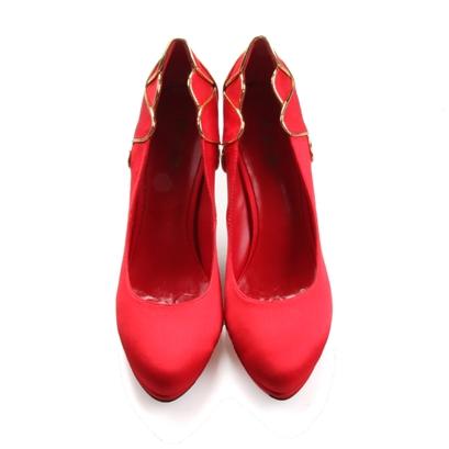 内联升女鞋单鞋 春夏季女式圆头时尚女式高跟婚鞋6202C 商品图2