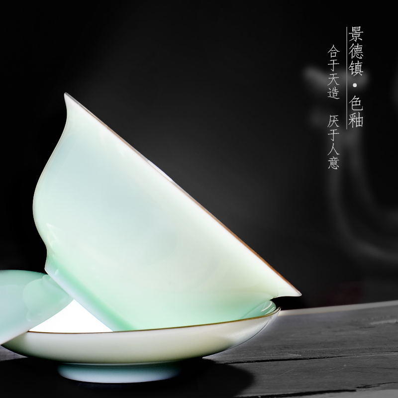 永利汇陶瓷器盖碗 三才碗敬茶碗泡茶功夫茶杯 颜色釉茶具