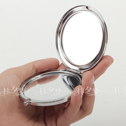 林夕梦专属logo   水晶化妆镜 水晶化妆镜子 折叠礼品化妆镜 50个起订 商品图2