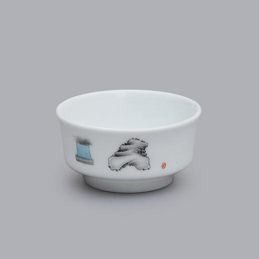 景德镇陶瓷 国瓷红叶 8头手工清新系列茶具高士对弈（冰月高硅玉瓷） 商品图9