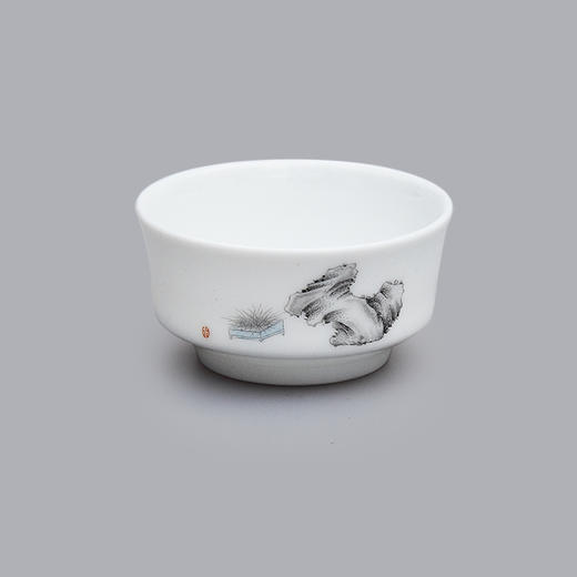 景德镇陶瓷 国瓷红叶 8头手工清新系列茶具高士对弈（冰月高硅玉瓷） 商品图11