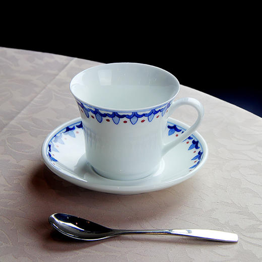 景德镇陶瓷 国瓷红叶 15头三叶草咖啡具 商品图1