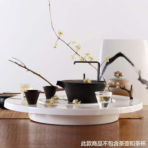 哲品茶具 ZK大茶盘茶海陶瓷景德镇 圆形储水茶台茶船黑川雅之 商品图3