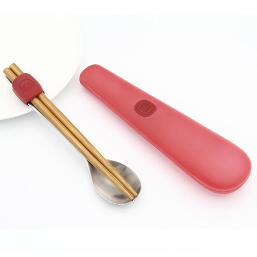哲品 便携餐具学生筷子勺子套装 儿童创意筷活2.0不锈钢户外旅行 商品图3