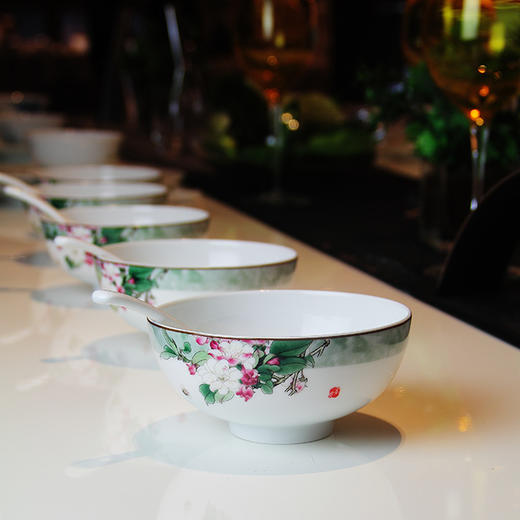 景德镇陶瓷 国瓷红叶 36头富贵海棠中餐具 商品图4