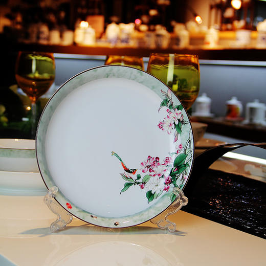 景德镇陶瓷 国瓷红叶 36头富贵海棠中餐具 商品图0