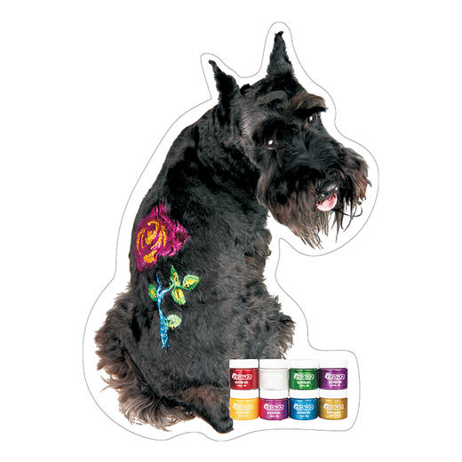 宠物玻璃贴背玫瑰黑雪纳瑞 OPAWZ小爪印 商品图0