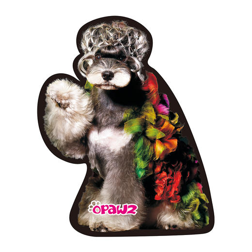 宠物玻璃贴头皇冠背花朵灰雪纳瑞 OPAWZ小爪印 商品图0