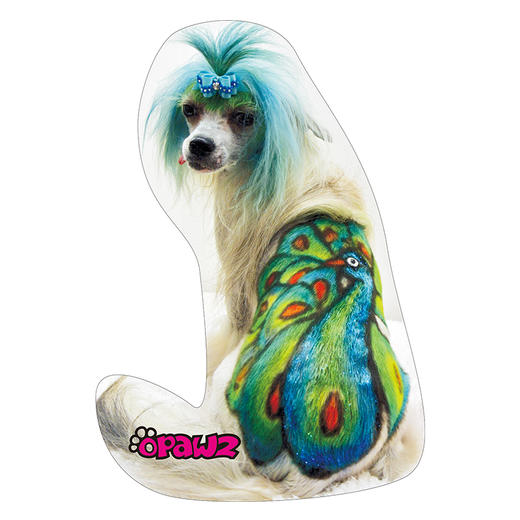 宠物玻璃贴背图孔雀白贵宾 OPAWZ小爪印 商品图0