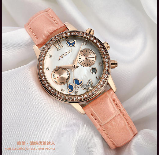 【手表】。时诺比 韩时尚潮流镶钻经典女士 手表女 防水石英表 学生手表 商品图2