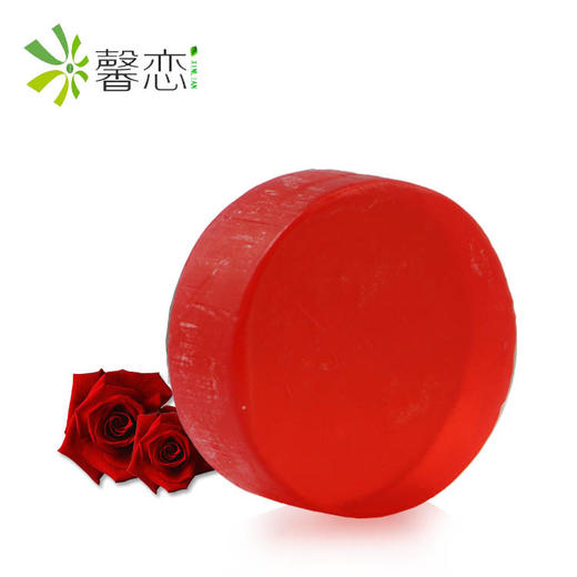 圆形红玫瑰手工皂 植物添加精油洁面皂  商品图0