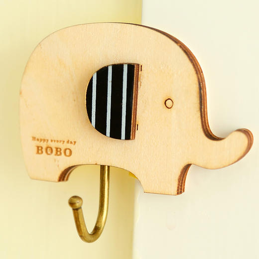 三年二班可爱木质强力挂钩创意粘胶式墙面无痕粘钩挂衣小钩子