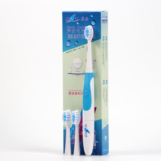【家用电器】电动牙刷广普seago赛嘉电池式声波电动牙刷SG906 含3刷头 商品图1
