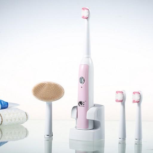 。【电动牙刷金稻】电动牙刷洗脸仪可洗脸刷牙感应充电振动牙刷 商品图1